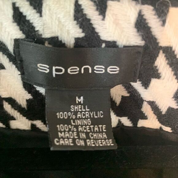 Spense Black and White Houndstooth jacket size M - Picture 3 of 7